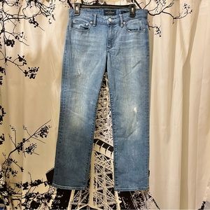 Lucky Brand Sweet Crop Jeans Distressed Light Wash Size 10